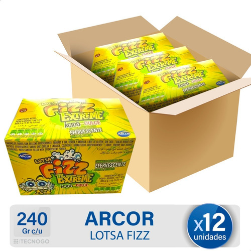 Caja Caramelos Fizz Extreme Acido Dulce Lotsa - Mejor Precio