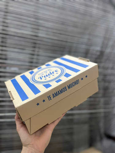 Caja 23x15x09 Impresa Día Del Padre A Partir De 100und Marrón Claro