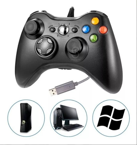 Controle Kapbom Compatível Xbox 360 Pc Com Fio Joystick