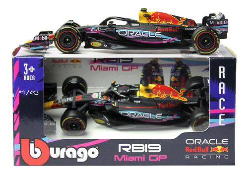 Burago Redbull F1 Rb19 #11 Miami Gp Checo Pérez Fórmula 1:43