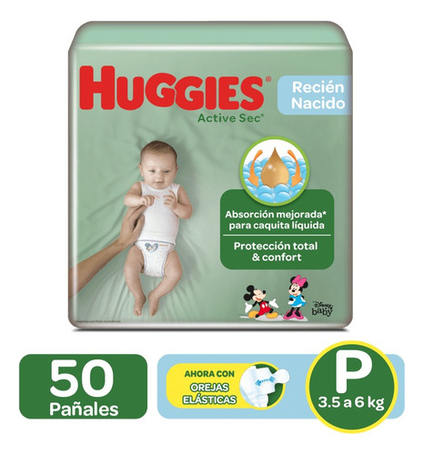 Pañal Huggies Active Etapa 1 - Unidad a $718