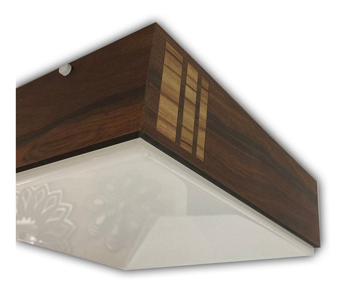 Imagem 7 de 10 de Luminária Plafon Madeira Madeiro Ddek Pfng 50 Cm