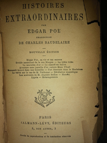 Antiguo Libro De Edgar Allan Poe 