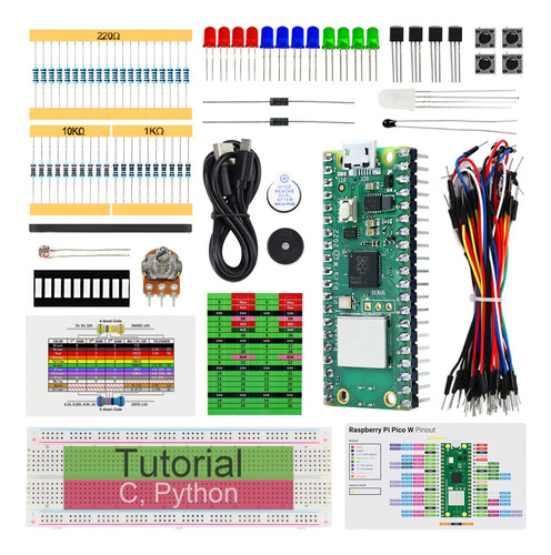 Kit De Inicio Básico Freenove Para Raspberry Pi Pico W (incl