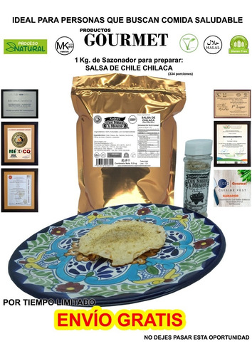 Salsa D Chile Chilaca Deshidratada Polvo 1kg Especias Kosher