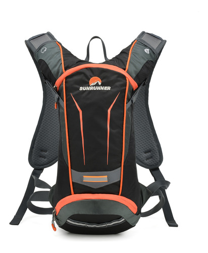 Mochila Trekking Sunrunner Aerios Ultra Liviana Ergonómica Color Naranja Diseño De La Tela Liso