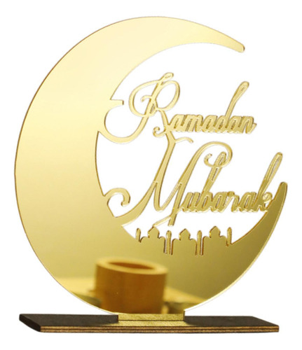 Adorno Artesanal De Decoración De Eid Ramadán Mubarak Oro