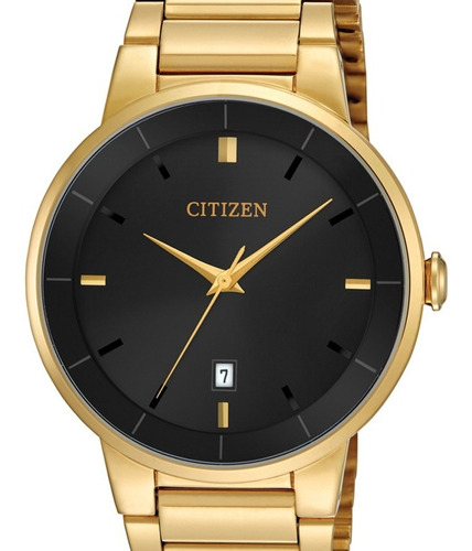 Reloj Hombre Citizen Bi5012-53e Cuarzo Acero Dorado Diseño Elegante