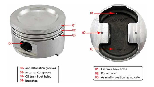 Pistones Forjadas Vw Audi Motor 1.6 20v Medida Std