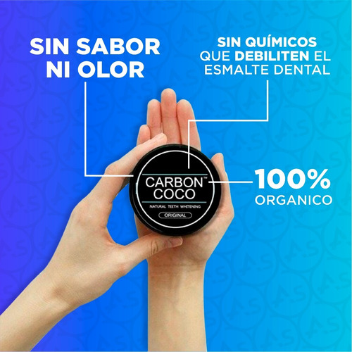 Imagen 3 de 10 de Blanqueador Dental Pack X15 Carbon Coco Reventa Estetica