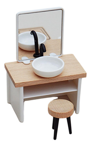 Juego De Baño Para Casa De Muñecas, Decoración Clásica