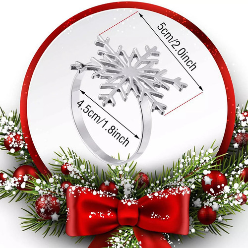 Servilletas Navideñas Con Forma De Copo De Nieve, 12 Unidade