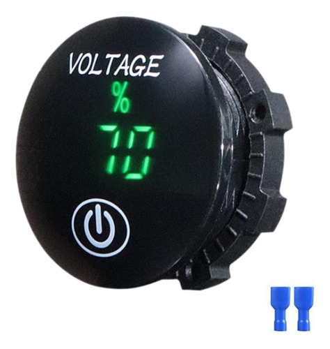 Voltímetro De Calibre De Automóvil 12 V-24 V Verde
