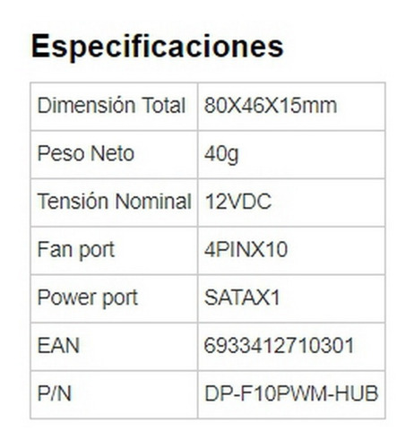 Imagen 9 de 9 de Cooler Hub Deepcool Hasta 10 Cooler 3 - 4 Pines Power Sata
