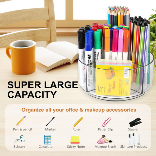 Organizador De Lápis Porta-copos De Mesa Acrílico