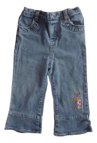 Disney Baby Jeans Con Bordado De Pooh Talla 18 Meses (Usado)