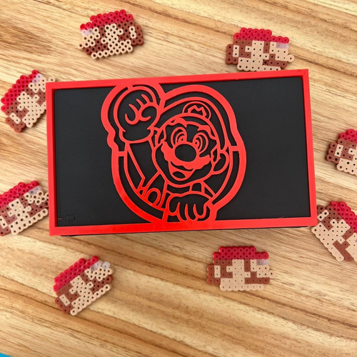Cover Super Mario Bros Nintendo Switch Dock Pixelados_