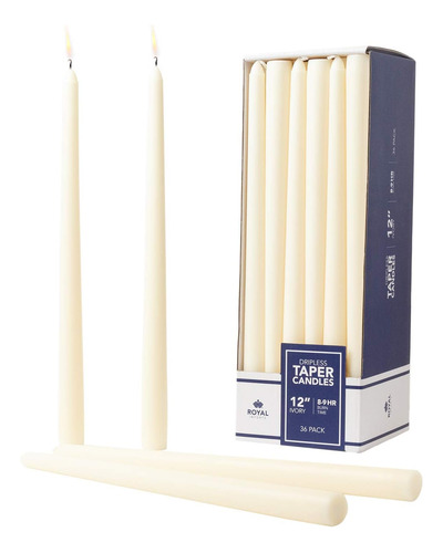 Velas Cónicas Sin Perfume, Elegantes De Calidad Premium, Sin