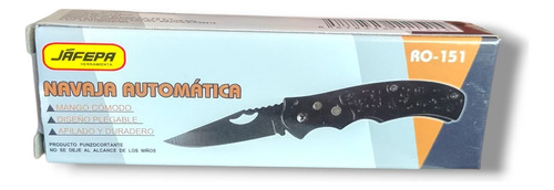 Cuchillo Navaja Automatica - Mango Comodo - Negro Negro