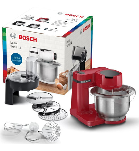 Robot De Cocina Bosch Mums2er01 Rojo 700w C/acc Impobarato