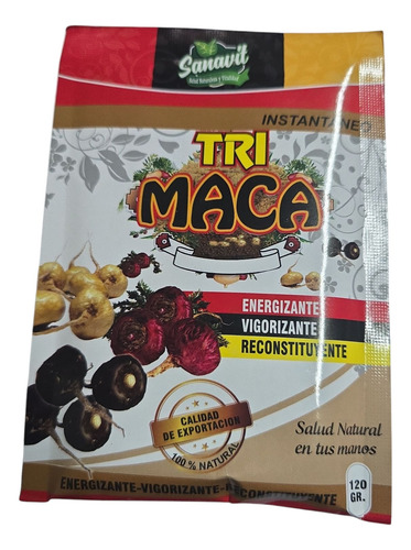 Tri Maca Negra,amarilla Y Roja Único