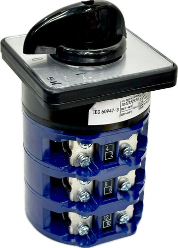Chave De Rotativa 3p 1-0-2 Lw26-125 D0723/3 Cor Azul