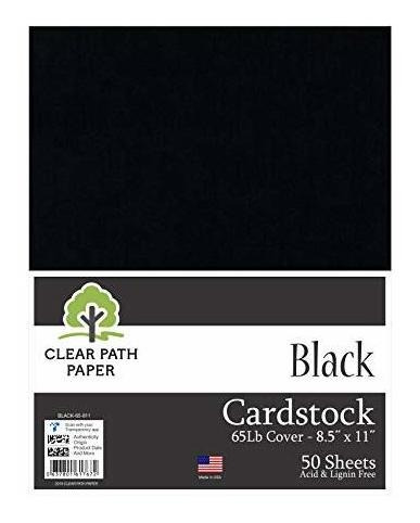 Negro Cartulina 8.5  X 11  - Pack De 50 Desde Cardstock Ware