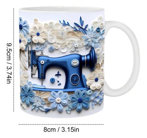 Ha Taza De Costura 3d Taza De Cerámica Con Diseño De