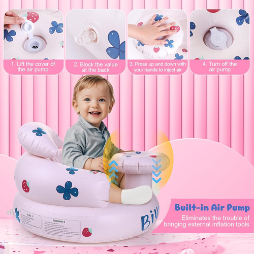 Silla Inflable Para Bebé, Apoyo Para Niños De 3 A 36 Meses