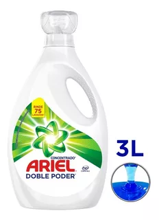 Detergente Líquido Ariel Concentrado Doble Poder 3 L