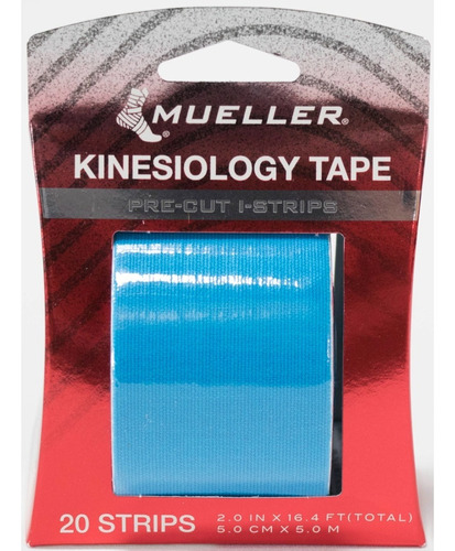 Cinta Kinesiológica Mueller Pre Cortada Color Azul