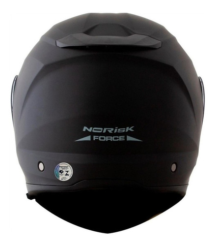 Imagem 2 de 4 de Capacete para moto escamoteável Norisk Force preto-fosco monocolor tamanho 56