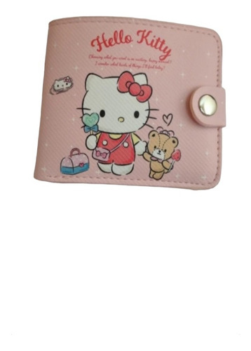 Billetera Hello Kitty Con Monedero Kawaii Color Rosa 