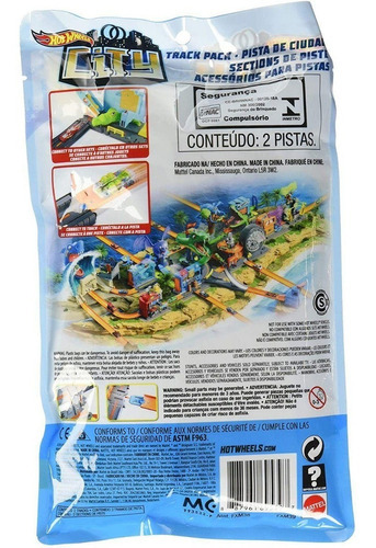 Accesorios Hot Wheels City Track 2 Straight Mattel Fmx38