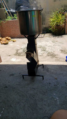 Imagen 3 de 10 de Estufa Rocket Con Parrilla Desmontable