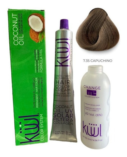 Kit Kit Kuul  Tinte Tono 7.35 Capuchino Para Cabello