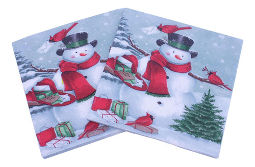 Servilletas De Cóctel Navideñas Servilletas De Fiesta Muñeco
