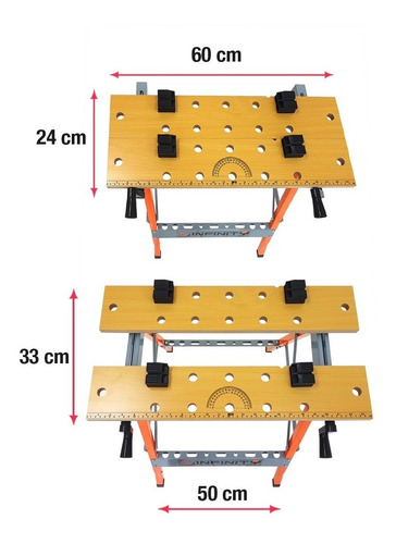 Mesa Bancada De Trabalho Multifuncional Dobrável If-bf
