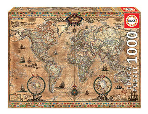 Educa Antique World Map 1000-piece Puzzle