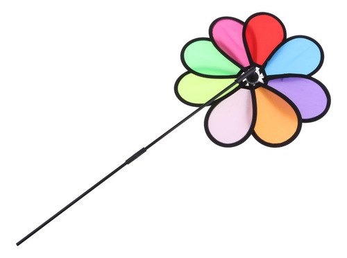 Molino De Viento 3d Flor De Multicolor Estatua De