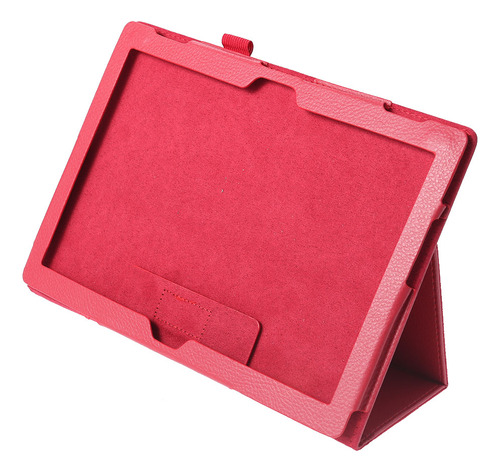 Funda Roja Para Tablet Pc Con Textura Litchi, Cobertura Tota