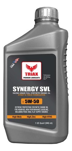 Triax Synergy Svl 5w-50, Grado De Carreras, Aceite De Motor