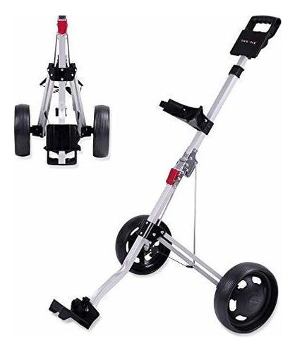 Carritos - How True 2 Wheel Foldable Golf Push Cart Collaps