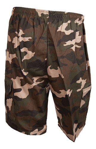 Bermuda Cargo Camuflada Hombre Gabardina Rock