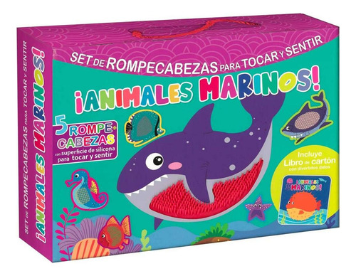 Rompecabezas Para Tocar Y Sentir- Dinos Y Animales Marinos