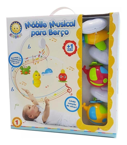 Mobile Musical Giratório De Berço Avião Kitstar 418b