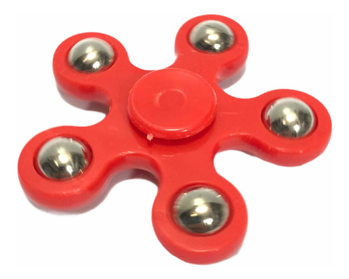 Hand Spinner Juguete Anti Estrés Fidget De Mano Color Rojo