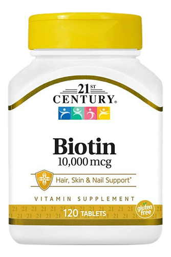 Biotina Premium Cabello Uñas 10,000mcg 120 Caps Eg B7 Sabor Sin Sabor