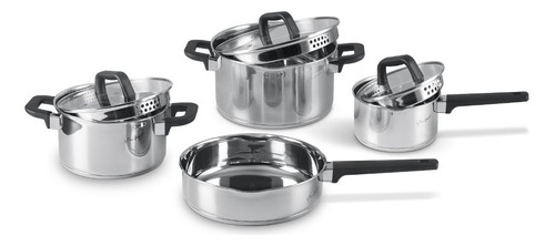 Batería De Cocina  Set 7pz Acero Inox Lamart Lt1119