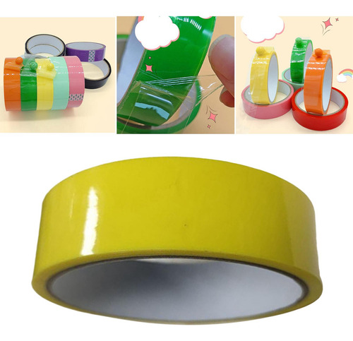 6 Fita Rolante De Bola Pegajosa Colorida Acessórios Amarelo